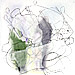 overzicht - 2003 - pastel - 122 x 122 cm.